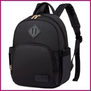 Mini Waterproof Nylon Backpack Lightweight Daypack with 7 Pockets